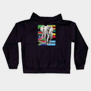 Elephant Flags of Southern Africa Kids Hoodie